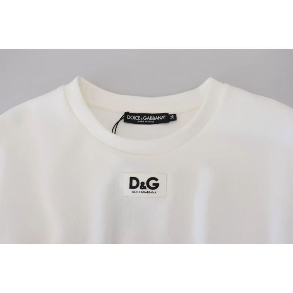 Dolce & Gabbana White Cotton Corset Stretch Top  Women's T-shirt - Picture 6 of 6